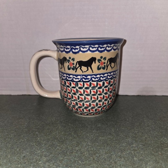 Unikat Other - Polish Pottery UNIKAT Horse Mug Signed R Zaprzucka Handmade
